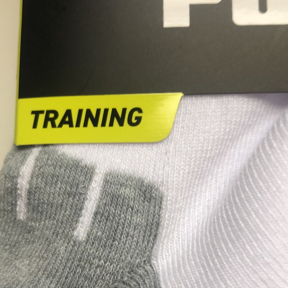 New Puma Socks Men’s Low Cut Socks 6 Pair White & Grey Athletic Casual Socks - Picture 10 of 12